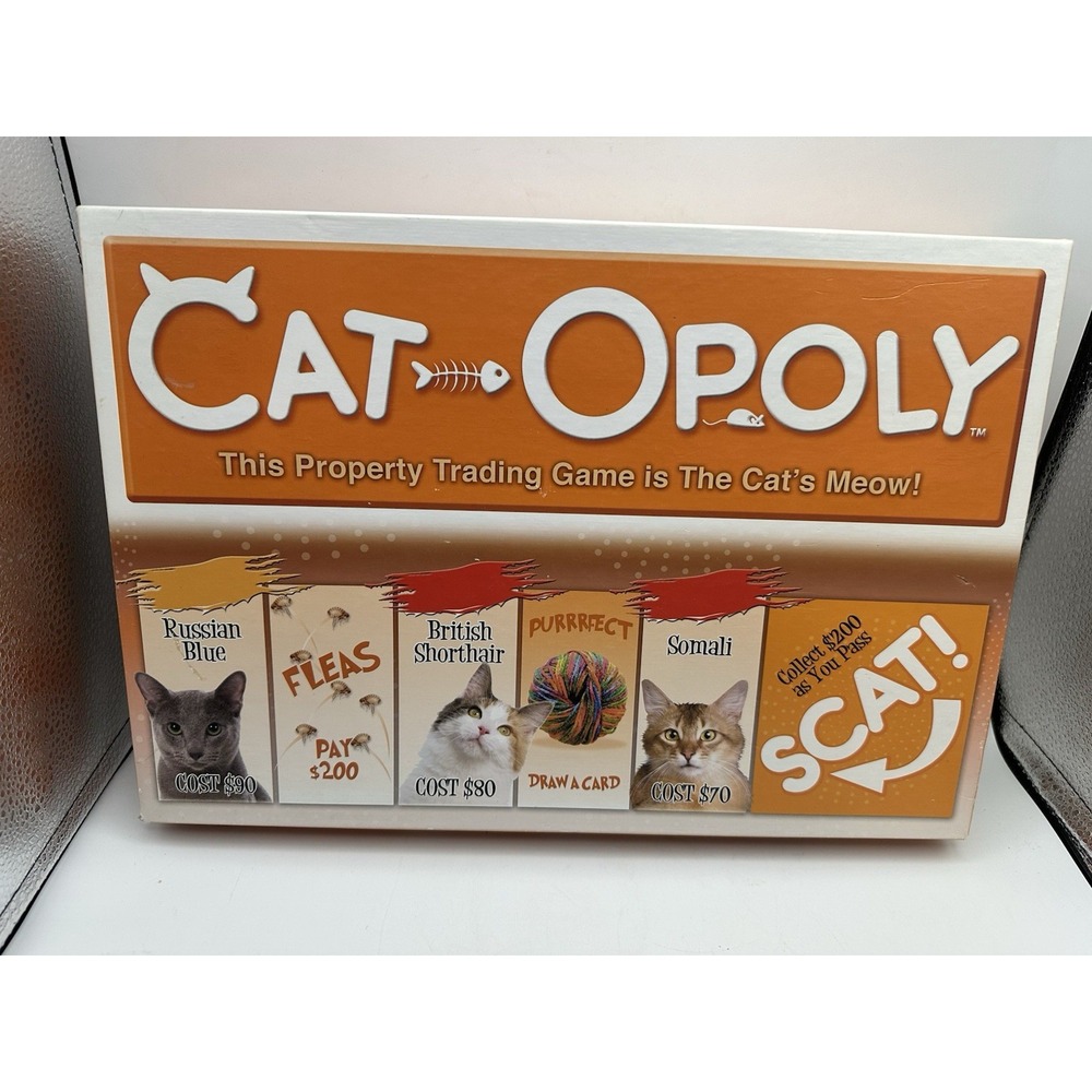 Cat-Opoly Monopoly Board Game by Late‎ for the Sky Kids 2-6 Players